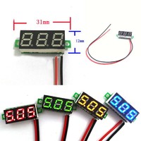 Вольтметр мини DC 2.5 - 30V встраиваемый двухпроводной