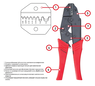  Кримпер для обжима двойных штыревых наконечников 2x(0.5-6.0) мм² (HT-5-26TW) REXANT