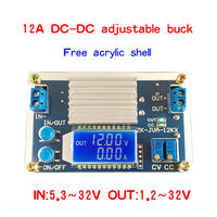 Понижающий 12 Ампер LCD регулируемый CC и CV модуль 5 - 32V