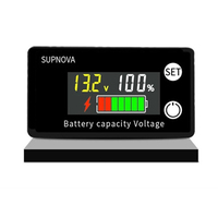 Индикатор уровня заряда аккумуляторов 8-100B цветной SUPNOVA с сигнализацией и термодатчиком