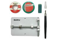 Зажим плат BAKU BK689B +оплетка (2шт)+нож+резинка